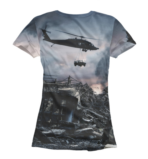 Женская футболка с изображением Чернобыль цвета Белый