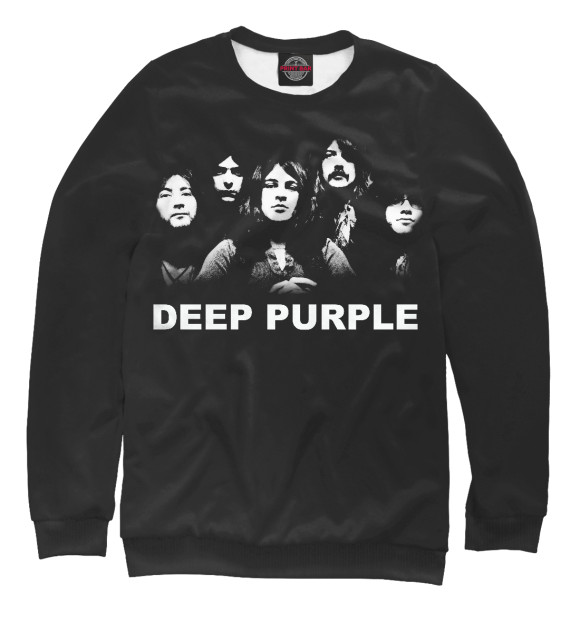 Мужской свитшот с изображением Deep Purple цвета Белый