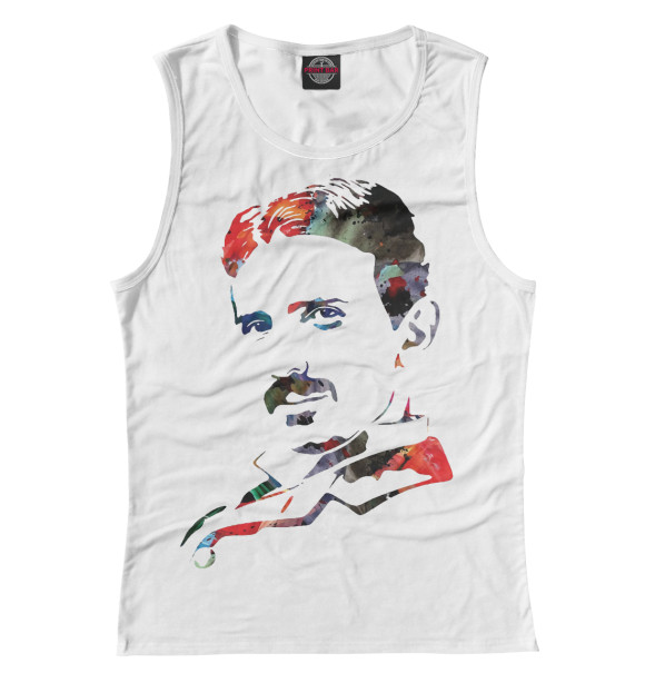 Майка для девочки с изображением Nikola Tesla цвета Белый