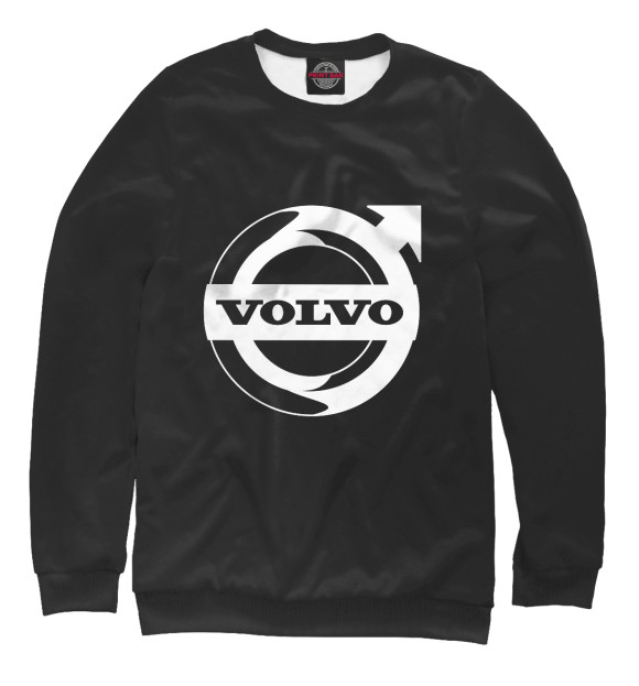 Свитшот для девочек с изображением Volvo цвета Белый