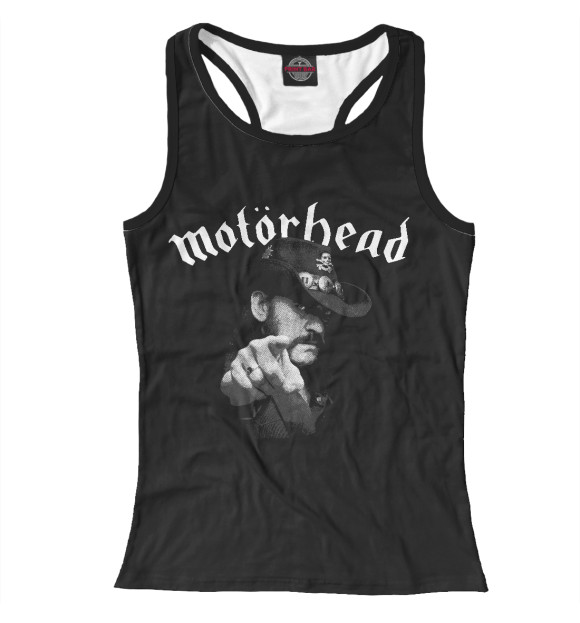 Женская майка-борцовка с изображением Lemmy цвета Белый