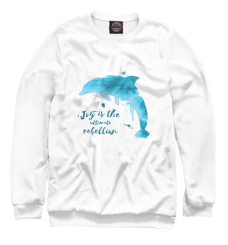 Женский свитшот Акварельный дельфин