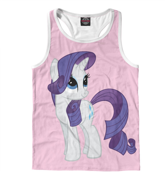 Мужская майка-борцовка с изображением Rarity цвета Белый