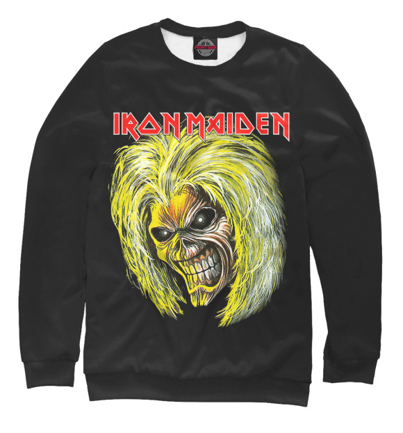 Свитшот для мальчиков с изображением Iron Maiden цвета Белый