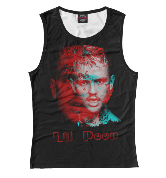 Майка для девочки с изображением Lil peep psychedelic цвета Белый