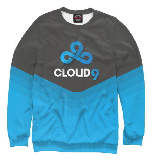 Мужской свитшот с изображением Cloud 9 Team цвета Белый