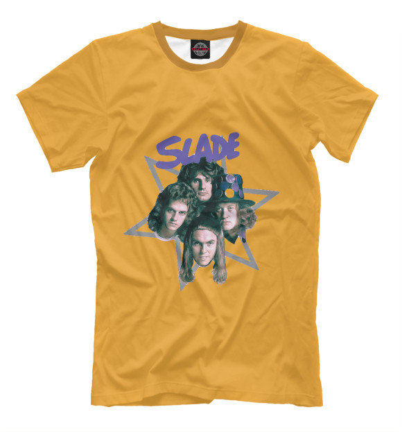 Футболка для мальчиков с изображением Slade цвета Темно-бежевый