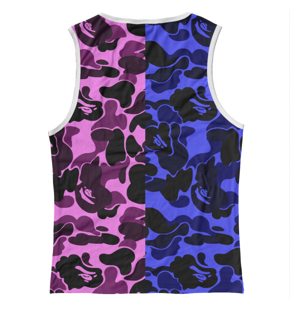 Майка для девочки с изображением Bape Camouflage цвета Белый