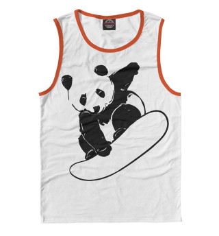 Мужская майка Panda Snowboarder