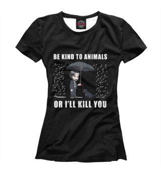 Женская футболка Be Kind to Animals