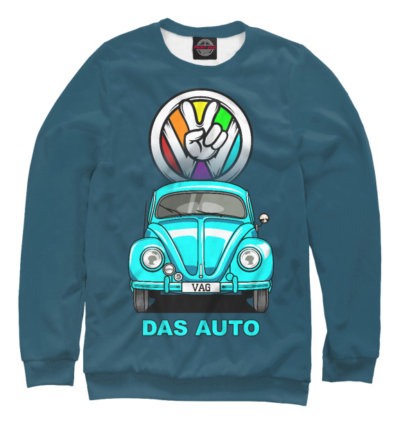 Свитшот для мальчиков с изображением Vw жук цвета Белый