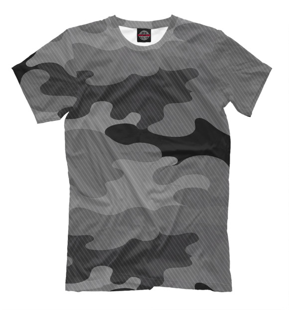 Мужская футболка с изображением camouflage gray цвета Серый
