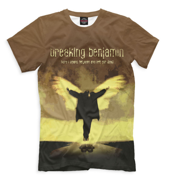 Мужская футболка с изображением Breaking Benjamin цвета Светло-коричневый