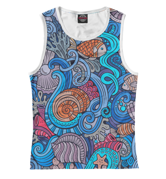 Майка для девочки с изображением Море цвета Белый