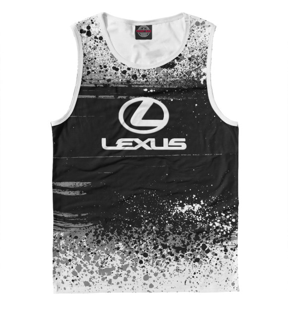 Мужская майка с изображением Lexus sport цвета Белый