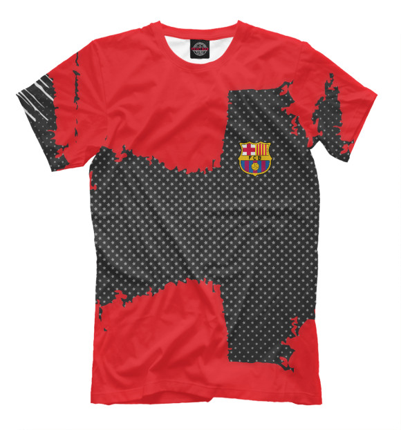 Мужская футболка с изображением Barcelona sport collection цвета Темно-розовый