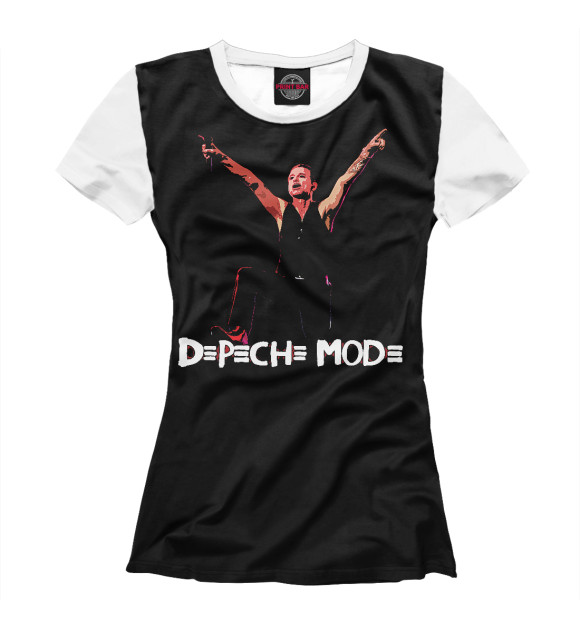 Футболка для девочек с изображением Depeche Mode цвета Белый