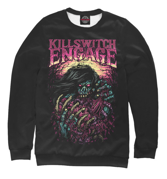 Свитшот для девочек с изображением Killswitch Engage цвета Белый