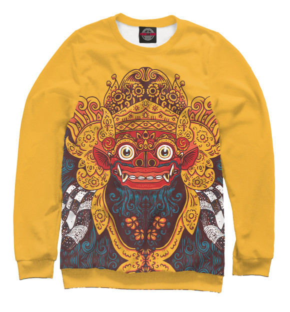 Мужской свитшот с изображением Баронг цвета Белый