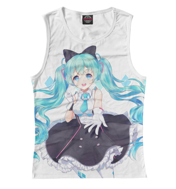 Майка для девочки с изображением Miku цвета Белый