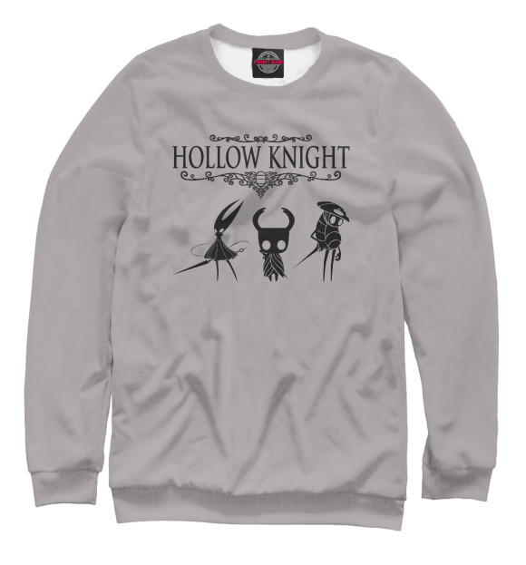 Женский свитшот с изображением Hollow Knight цвета Белый