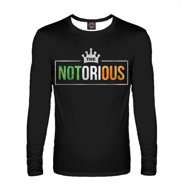 Мужской лонгслив с изображением Notorious цвета Белый