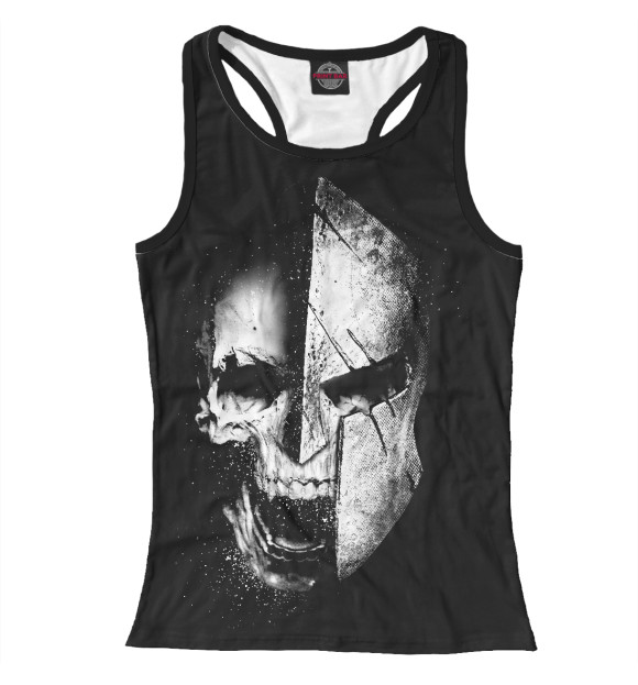 Женская майка-борцовка с изображением Спартанец цвета Белый