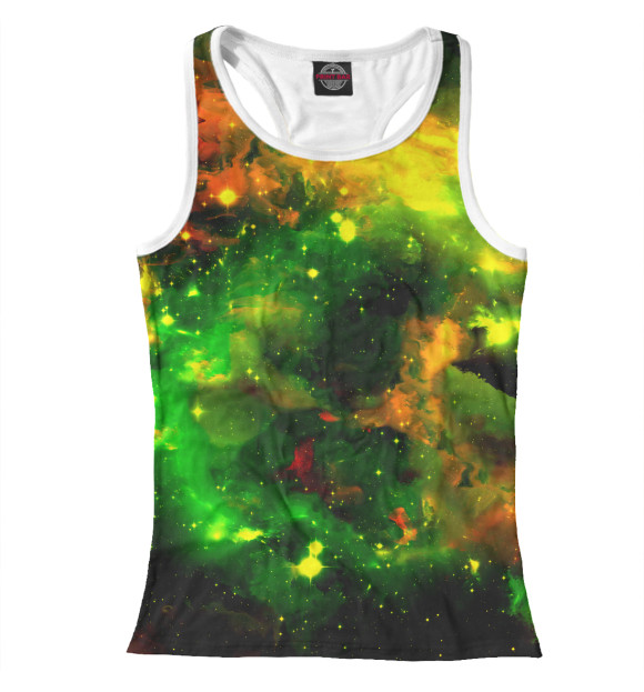 Женская майка-борцовка с изображением Космос цвета Белый