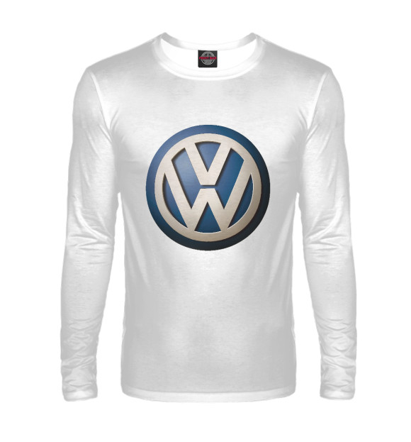 Мужской лонгслив с изображением Volkswagen цвета Белый