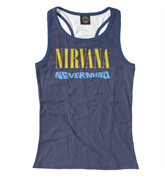 Женская майка-борцовка с изображением Nirvana цвета Белый