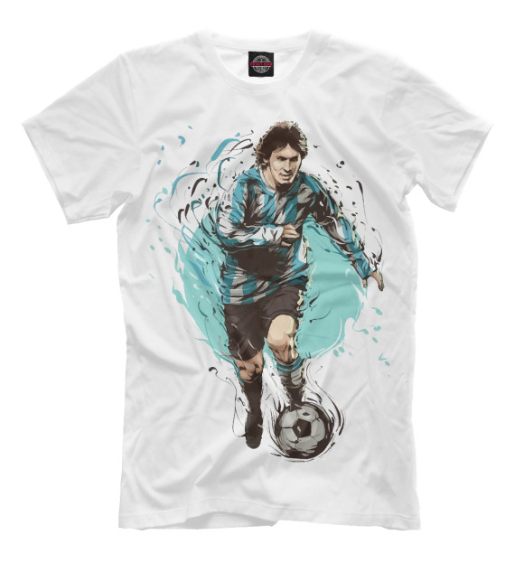 Футболка для мальчиков с изображением Messi цвета Молочно-белый