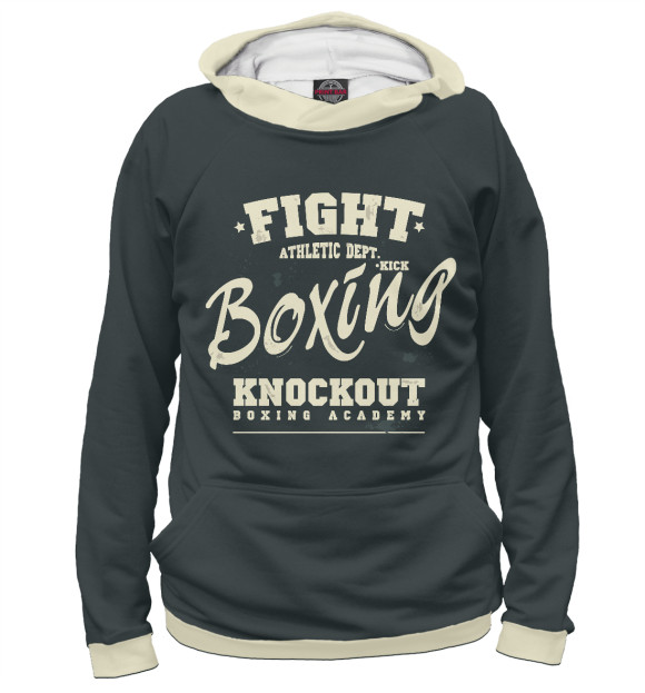 Женское худи с изображением Boxing academy цвета Р‘РµР»С‹Р№