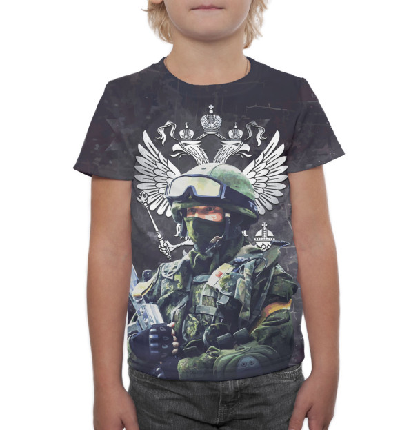 Футболка для мальчиков с изображением Вежливые люди цвета Белый