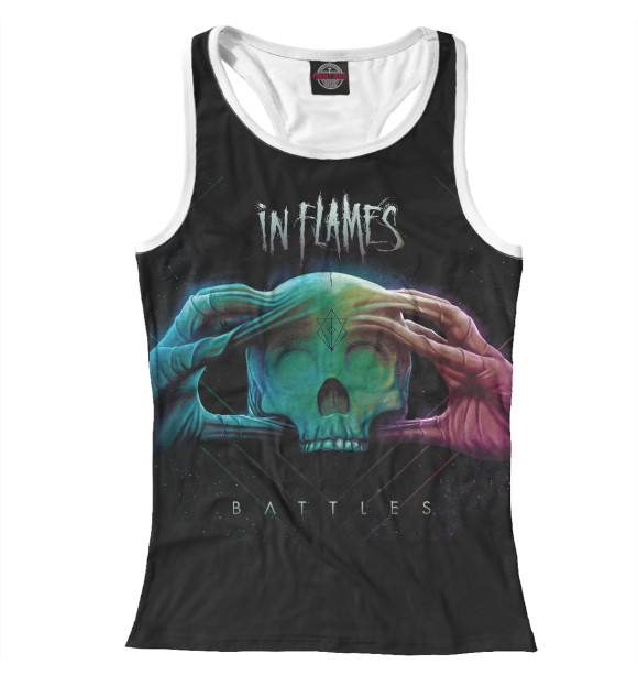 Женская майка-борцовка с изображением Inflames цвета Белый