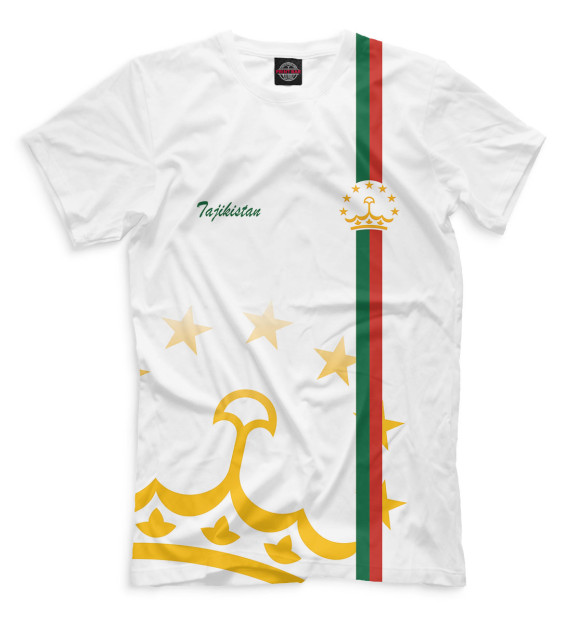 Футболка для мальчиков с изображением Tajikistan цвета Белый