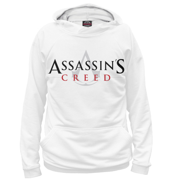 Мужское худи с изображением Assassin’s Creed цвета Белый
