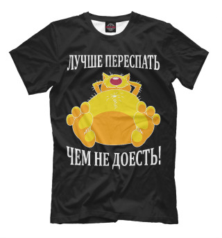 Мужская футболка Прошаренный котяра (на чёрном)