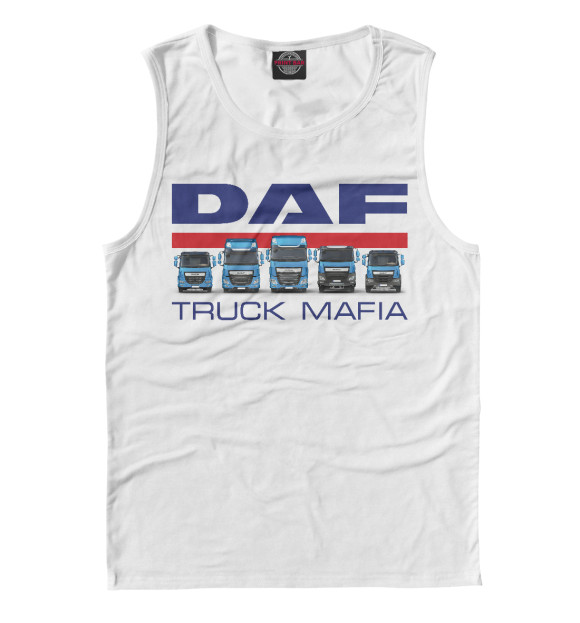 Майка для мальчика с изображением DAF Truck Mafia цвета Белый