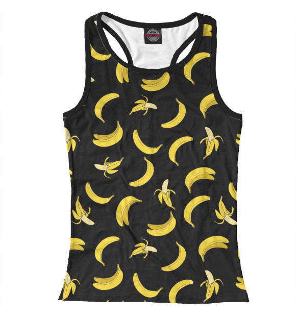 Женская майка-борцовка с изображением Бананы цвета Белый