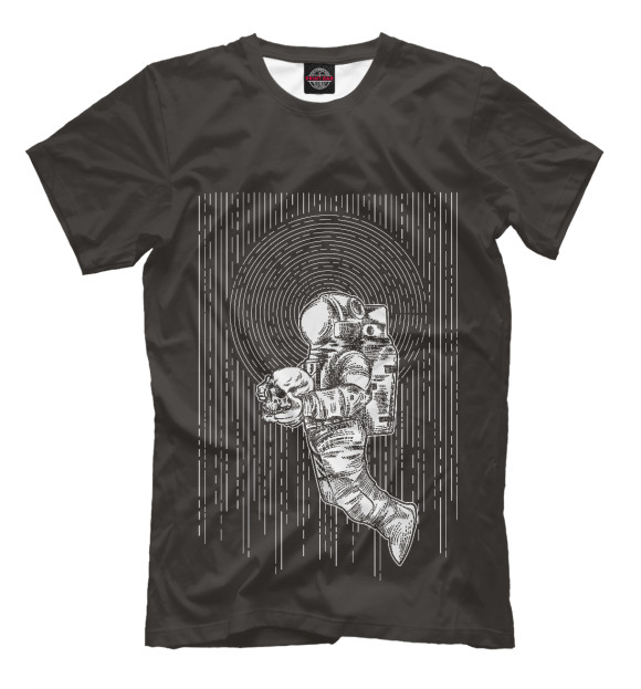 Футболка для мальчиков с изображением Астронавт с черепом цвета Белый