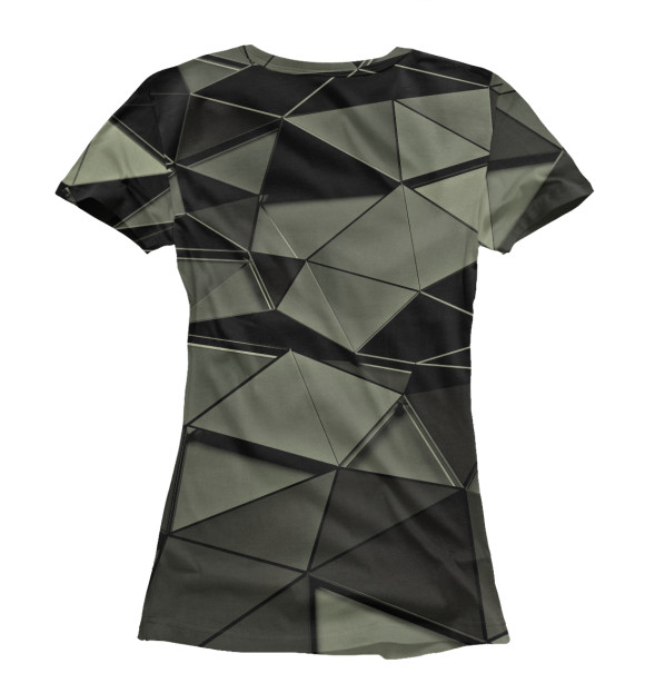 Футболка для девочек с изображением Gray Abstract цвета Белый