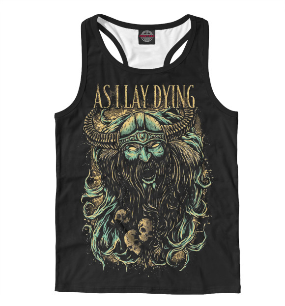 Мужская майка-борцовка с изображением As I Lay Dying цвета Белый