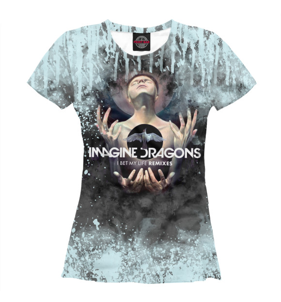 Женская футболка с изображением Imagine Dragons цвета Белый