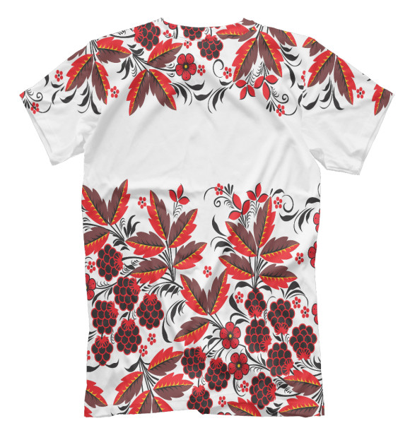 Футболка для мальчиков с изображением Надежда роспись хохлома цвета Белый