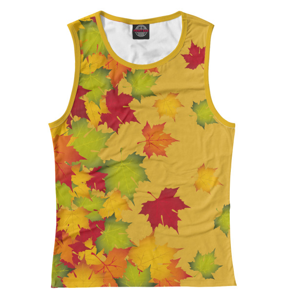Майка для девочки с изображением листопад цвета Белый