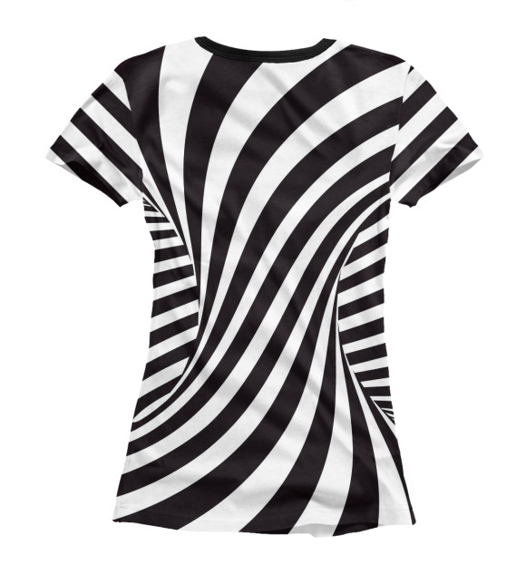 Женская футболка с изображением Стройность: Оптическая Иллюзия цвета Р‘РµР»С‹Р№