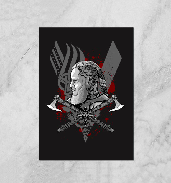 Плакат с изображением Ragnar цвета Белый