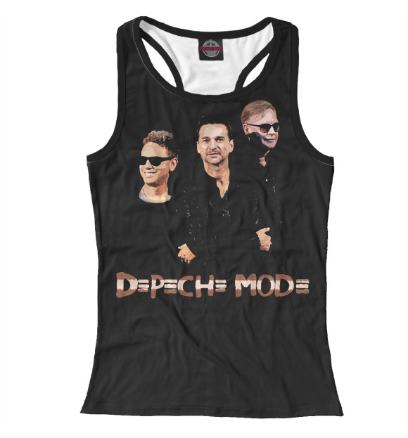 Женская майка-борцовка с изображением Depeche Mode цвета Белый