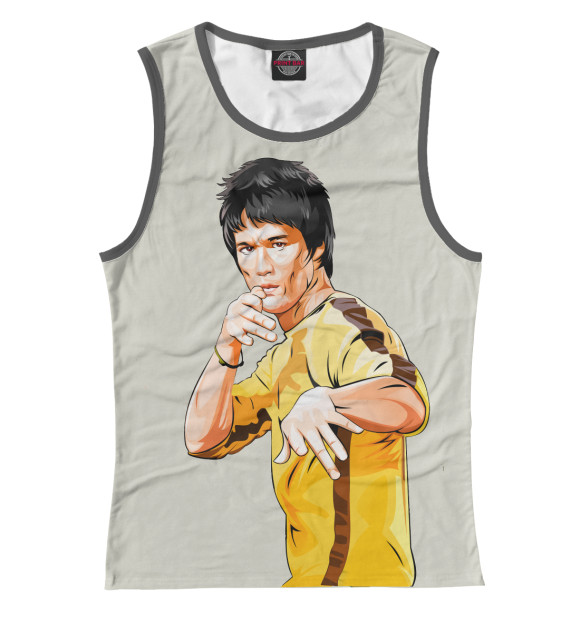 Майка для девочки с изображением Bruce Lee цвета Белый