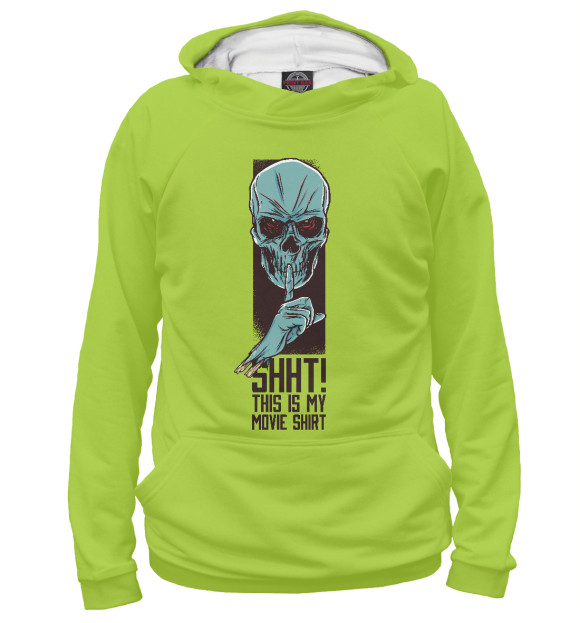 Женское худи с изображением Movie shirt цвета Белый